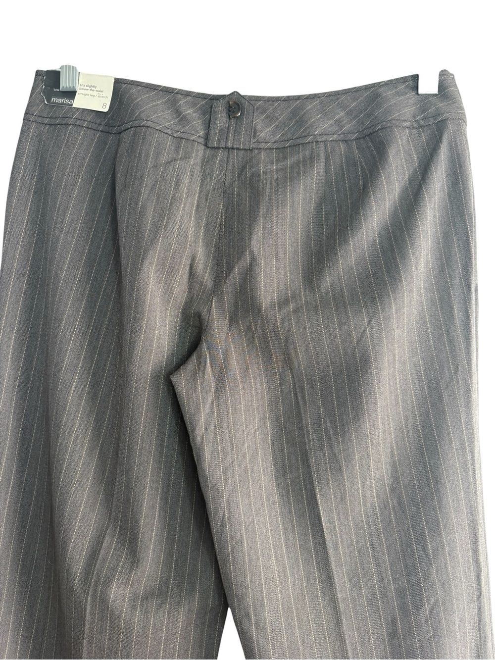 LOFT NWT Marissa Pinstripe Trousers/Dress Pants in Brown/Gold Size 8 -- NWT FLAW - Picture 9 of 16